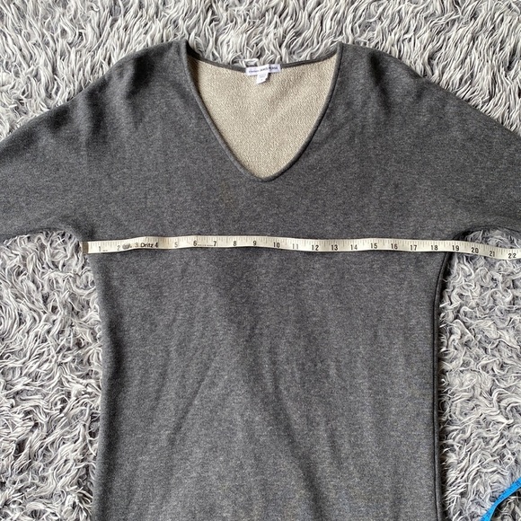 JAMES PERSE Gray Brushed Fleece Long Sleeve Dolman Dress Size 1 - Picture 11 of 17